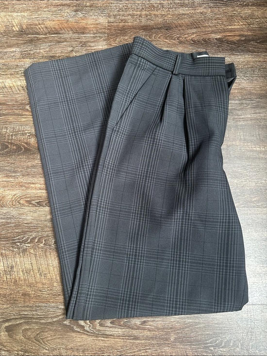Abercrombie & Fitch Pants - Abercrombie & Fitch Sloane Tailored Plaid Dress Pants - Charcoal Gray/Black